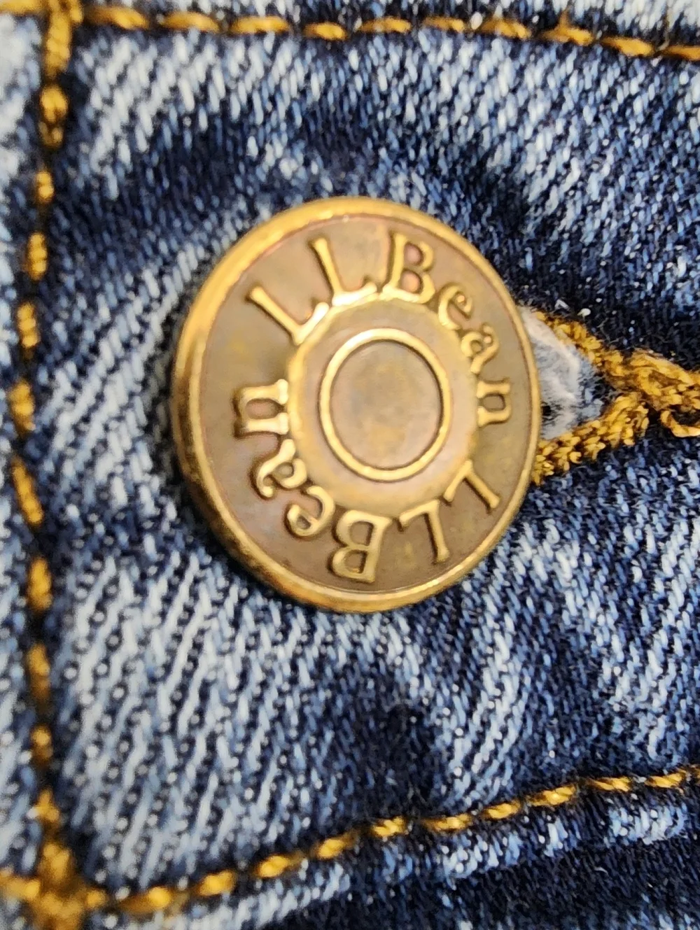 L.L.Bean BeanFlex Jeans 38x34 Medium Wash Stretch Straight COOLMAX FLAWED